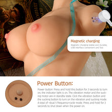 Lade das Bild in den Galerie-Viewer, Merida: US Stock 15.4LB Lifelike Adult Torso Doll with Big Boobs Vibrating Sucking Vagina Hands Free Male Stroker