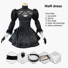 Carica l'immagine nel visualizzatore di Gallery, Free Shipping NieR Automata Heroine Anime Cosplay Dress Standard Outfit