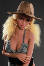 Carica l&#39;immagine nel visualizzatore di Gallery, Margot(158cm/5ft2): US Stock Cow Girl Doggy Style Real Sex Doll Black With Pussy Anal Oral 3 Openings
