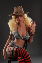 Carica l&#39;immagine nel visualizzatore di Gallery, Margot(158cm/5ft2): US Stock Cow Girl Doggy Style Real Sex Doll Black With Pussy Anal Oral 3 Openings
