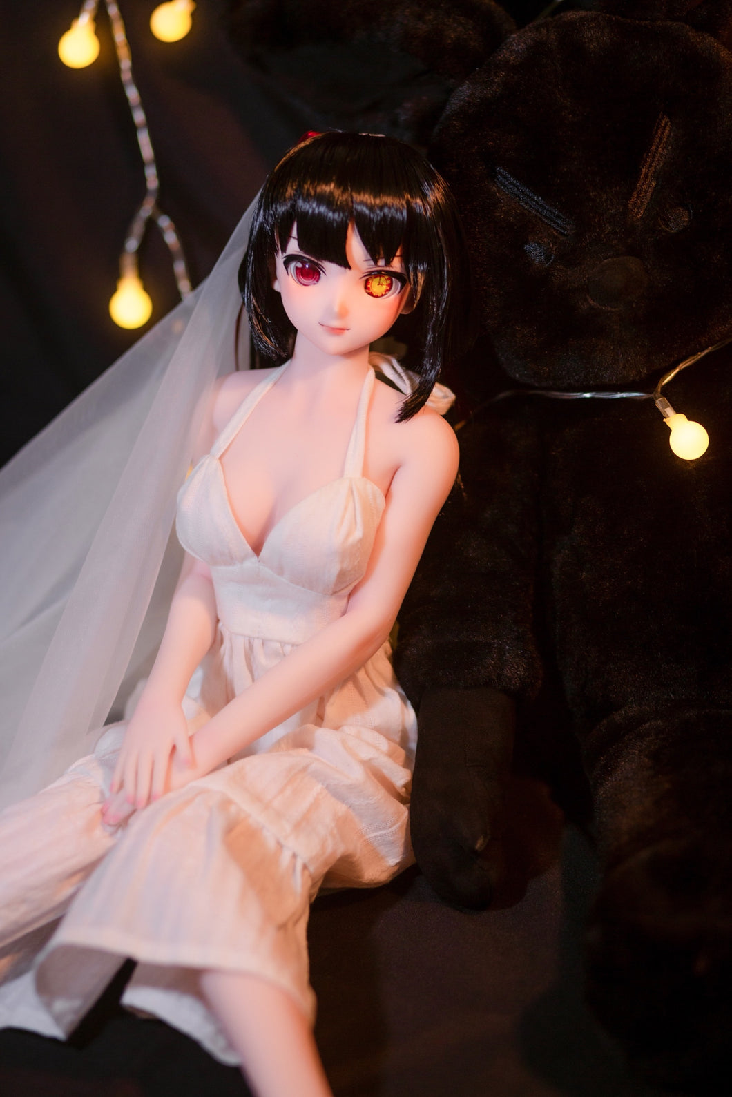 Kurumi(60cm/23.5in): Anime Sex Doll Lovely Girl Silicone Head And Vinly Head Mini Sex Doll