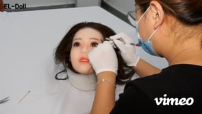 Implanting Hair on Sex Doll Head