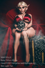 Lade das Bild in den Galerie-Viewer, Anastasia(150cm/4ft9): 2020 BBW Sex Doll Head with Elf Ear Vampire Erotic Toy
